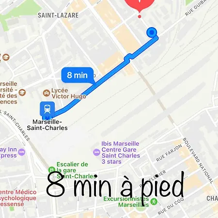 Gare Sncf Saint Charles, Center Апартаменты *